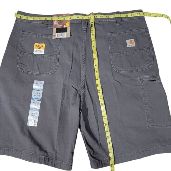 Carhartt Rigby Canvas Work Shorts Mens Size 42 Rugged Flex Relaxed Fit Gray NEW - Picture 12 of 13
